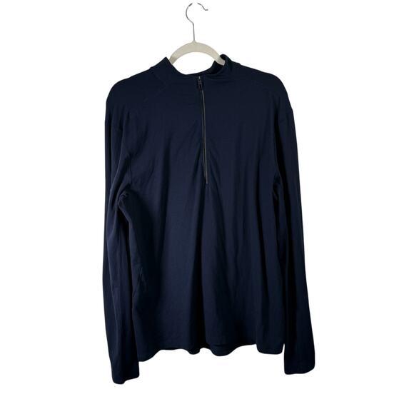 Lululemon Surge Warm 1/4 Zip Pullover Navy Blue Gym Golf Office Hybrid Men Large - Picture 1 of 6